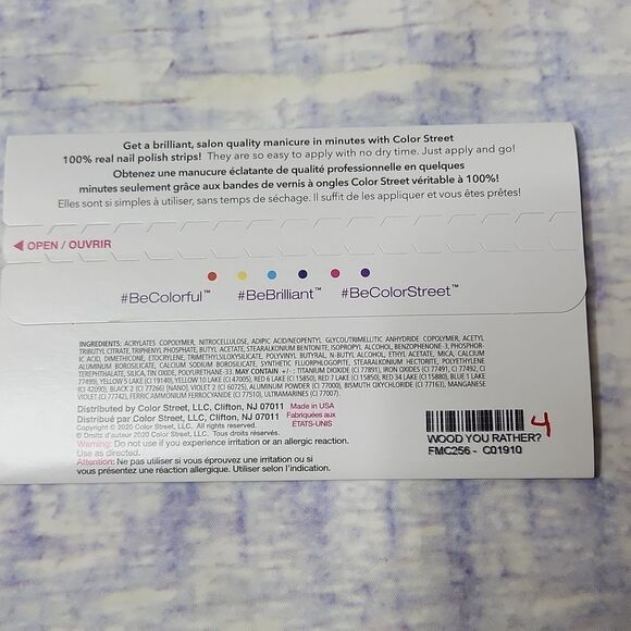 New and sealed Color Street Retired Wood You Rather - Picture 2 of 3